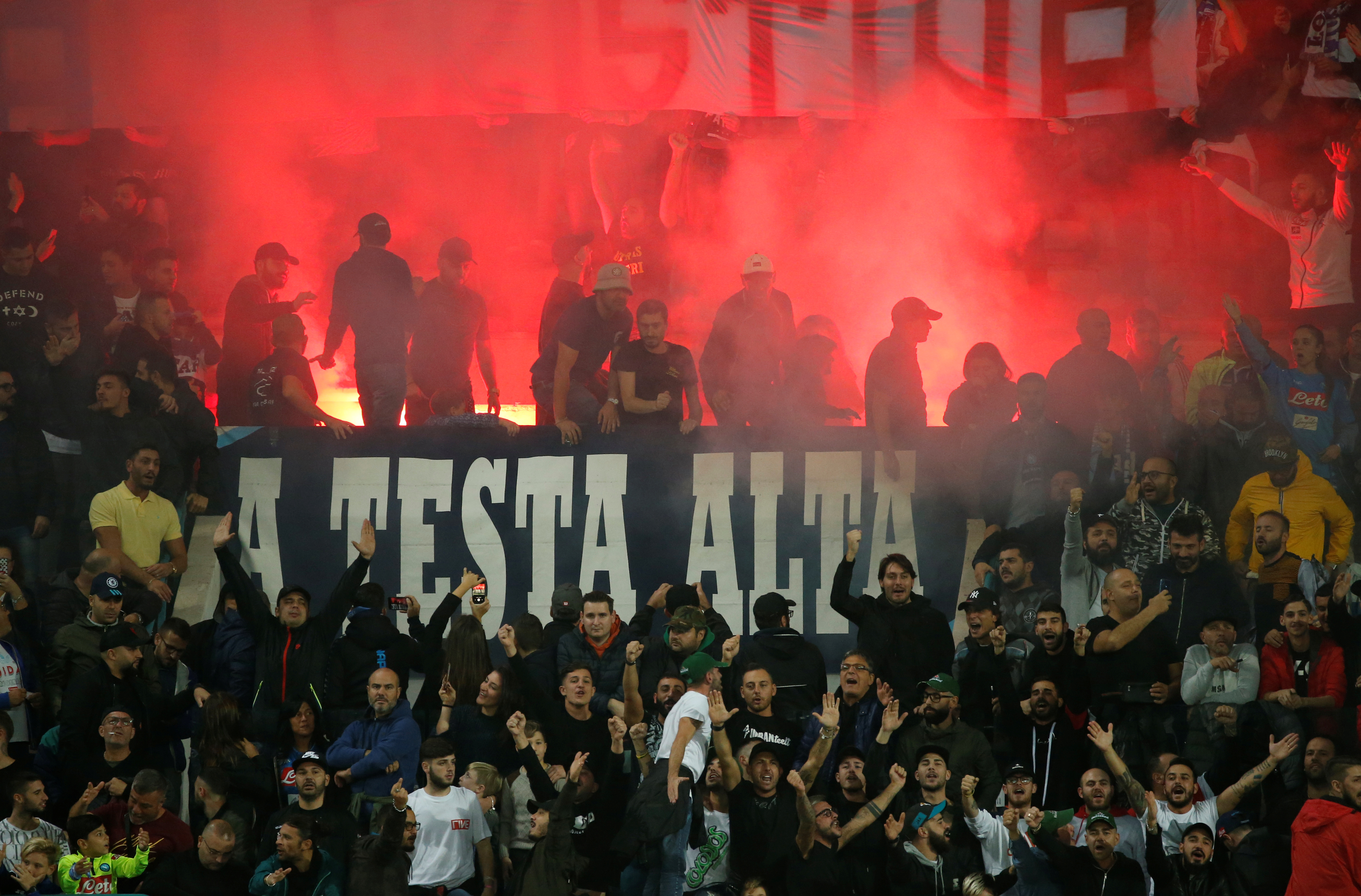 Banned Napoli and Roma fans from away matches for two months